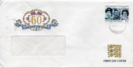 GREAT BRITAIN 1986 FDC - QUEENS 60TH BIRTHDAY - 1981-1990 Decimal Issues