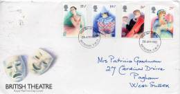 GREAT BRITAIN 1982 FDC - BRITISH THEATRE - 1981-1990 Decimal Issues