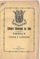 Câmara Municipal De Seia - Tabela B Taxas E Licenças, 1941. Guarda. - Libros Antiguos Y De Colección