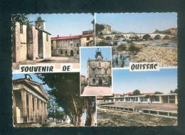 CPSM - Souvenir De QUISSAC (30) - Multivues ( Eglise Port Temple Ecole Mairie  Editions S.L. ) - Quissac