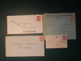 A2380   4 LETTRES - Lettres & Documents