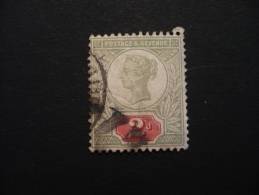 Grande Bretagne Jubilé Reine Victoria 1887 2 P. Vert Et Rose N° 94 Oblitéré - Oblitérés