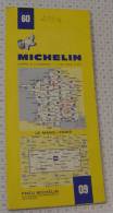 Carte Routiere Michelin, Le Mans-Paris, Ref Perso 424 - Strassenkarten