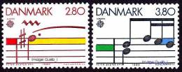 CEPT / Europa 1985 Danemark N° 839 Et 840 ** Année Européenne De La Musique - 1985