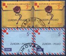 HR 2008-857-8 EUROPA CEPT, CROACIA HRVATSKA, 2 X 2v, Used - 2008