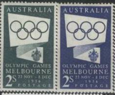 1954/55  Australia , Olympic Games Melbourne, 1v+1v. Michel 250 Y 259 - MH - Ongebruikt