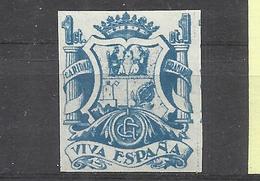 756-sello Guerra Civil Sobretasa Granada Error Sin Dentar 1937 Nuevo ** Local.viva España,borde De Hoja. Civil War Surt - Emisiones Nacionalistas