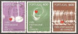 PORTUGAL - 1972,  Mês Internacional Do Coração.   ( Série, 3 Valores )  (o)  MUNDIFIL  Nº 1149/51 - Oblitérés