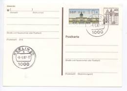 Germany BERLIN Postal Stationery Card Oprated With The First Berlin Slot Machine Stamp 8-5-1987 - Sonstige & Ohne Zuordnung