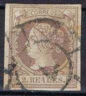 Sello 2 Reales Isabel II 1860, Rueda Carreta 7 SEVILLA, Num 56 º - Oblitérés