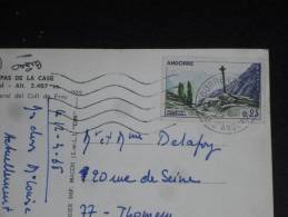 ANDORRE FRANCAIS ANDORRA YT 158 SUR CPM PAS DE LA CASE - FLAMME MUETTE ANDORRE LA VIEILLE - CROIX GOTHIQUE MERITXELL - - Storia Postale