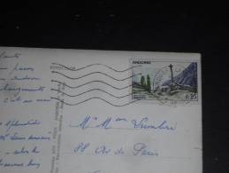 ANDORRE FRANCAIS ANDORRA YT 158 SUR CPM MULTIVUES - MOULIN CANILLO - LES ESCALDES - STUDIO RADIO - - Storia Postale