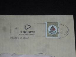 ANDORRE FRANCAIS ANDORRA YT 478 SEUL SUR LETTRE - FLAMME ANDORRE LA VIEILLE - ARMOIRIES CANILLO - - Cartas & Documentos