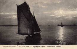 Delcampe - 00859 Fischerboote Im Sonnenuntergang - Fischerei