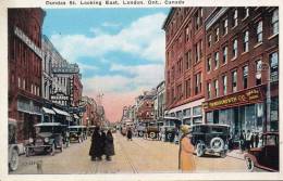 Dundas Street Cars London Ontario Old Postcard - London