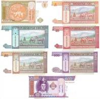 Mongolia UNC 6 Note Tugrik Set - Sukhe Bataar / Horses! $8+CV - Mongolei