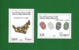 2010 UAE Emirates Emirats Arabes Arabi - WATANI DAY 2v MNH ** - National Day, COUNTRY UNITY, INTEGRITY, THUMB PRINT, MAP - Emirati Arabi Uniti