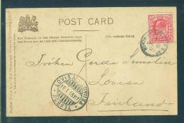 Great Britain: Post Card Sent To Finland With 1905 Postmark - Fine - Briefe U. Dokumente