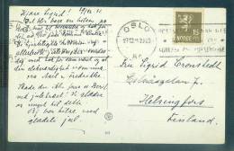 Norge: Post Card Sent To Finland With Postmark 1912 - Fine - Cartas & Documentos