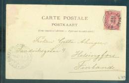 Belgium: Card Postal Sent To Finland With 1921 Postmark - Fine - Lettres & Documents