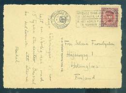 Belgium: Post Card Sent To Finland 1934 Postmark - Fine - Lettres & Documents