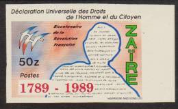 ZAIRE   NON DENT/IMP BICENTENAIRE  REVOLUTION FR  YVERT N°1252 **MNH   Réf 2884 - Rivoluzione Francese