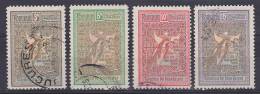 Romania 1906 Mi. 173-76 Wohlfahrt (IV) Engel, Im Hintergrund Ornament Complete Set !! - Used Stamps