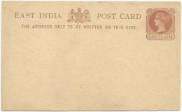 India 1882 Postal Stationery Correspondence Card - 1882-1901 Imperium