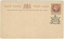 India 1882 Faridkot State - Postal Stationery Card - 1882-1901 Empire