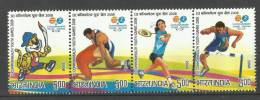 INDIA, 2008, III Commonwealth  Youth Games, Setenant Set, 4 V,  MNH, (**) - Unused Stamps