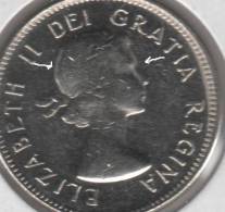 5 Cents De 1964 Du Canada...FAUTEE...voir Le Scan - Errors & Oddities