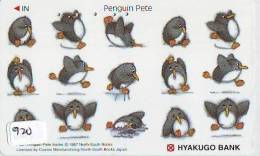 Télécarte  Japon * OISEAU MANCHOT  (920)  PENGUIN BIRD Japan * Phonecard * PINGUIN * - Pinguïns & Vetganzen