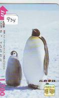 Télécarte  Japon * OISEAU MANCHOT  (934)  PENGUIN BIRD Japan * Phonecard * PINGUIN * - Pinguine