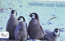 Télécarte  Japon * OISEAU MANCHOT  (935)  PENGUIN BIRD Japan * Phonecard * PINGUIN * - Pinguins