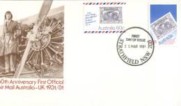 (125) Australian FDC Cover - Premier Jour Australie - 1981 - UK Airmail - Briefe U. Dokumente