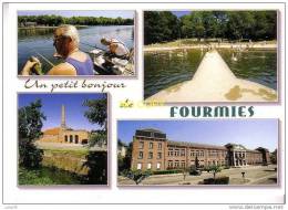 FOURMIES - 4 Vues : L´Etang Des Moines - La Plage - L´Ecomusée  - L´Hôtel De Ville - Un Petit Bonjour De.... - Fourmies
