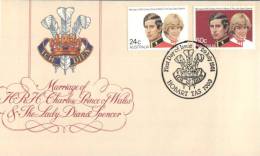 (125) Australian FDC Cover - Premier Jour Australie - 1981- Royal Wessing - Cancel In 8 Cities - Briefe U. Dokumente