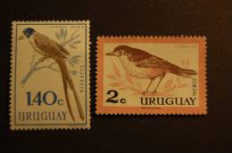 Uruguay 2 Valori Nuovi Uccelli - Passeri