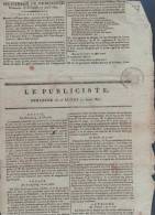 LE PUBLICISTE 16 08 1807 - RUSSIE - PRUSSE - AUTRICHE - ALLEMAGNE - HOLLANDE - BORDEAUX - FETES PARIS ST NAPOLEON - 1800 - 1849