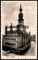 ALTE POSTKARTE POSEN POZNAN RATHAUS FELDPOST 1940 Absender: Mitglied Flugzeugführerschule Altenburg Ansichtskarte Polska - Posen