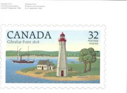 (502) Maxi Card - Stamp Card - Canada - Stamp Reproduction Lighthouse - Tarjetas – Máxima