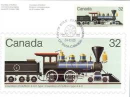 (502) Maxi Card - Stamp Card - Canada - Stamp Reproduction Train - Maximumkarten (MC)