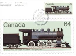 (502) Maxi Card - Stamp Card - Canada - Stamp Reproduction Train - Maximumkaarten