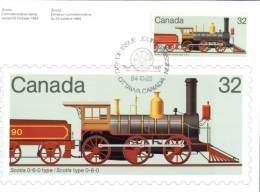 (502) Maxi Card - Stamp Card - Canada - Stamp Reproduction Train - Tarjetas – Máxima