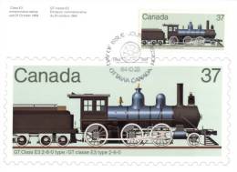 (502) Maxi Card - Stamp Card - Canada - Stamp Reproduction Train - Maximumkaarten