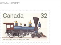 (502) Maxi Card - Stamp Card - Canada - Stamp Reproduction Train - Cartoline Maximum