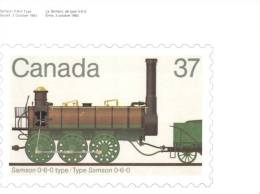 (502) Maxi Card - Stamp Card - Canada - Stamp Reproduction Train - Maximumkaarten