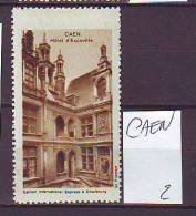 FRANCE. TIMBRE. VIGNETTE. CAEN.  HOTEL D ESCOVILLE. 14. CALVADOS. - Tourism (Labels)