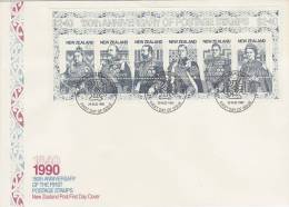 New Zealand 1990 150th Anniversary 1st Postage Stamp Souvenir Sheet FDC - FDC