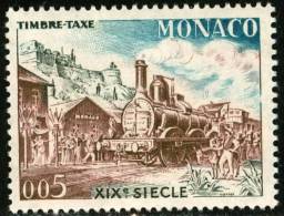 PRINCIPATO DI MONACO, SEGNATASSE,  POST TRANSPORT, LOCOMOTIVA, 1960, FRANCOBOLLO NUOVO (MNH**), Scott J59, YT T58 - Nuevos